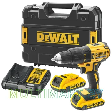 Ударная дрель-шуруповерт DeWalt DCD778D2T (с 2-мя АКБ 2 А·ч, кейс)
